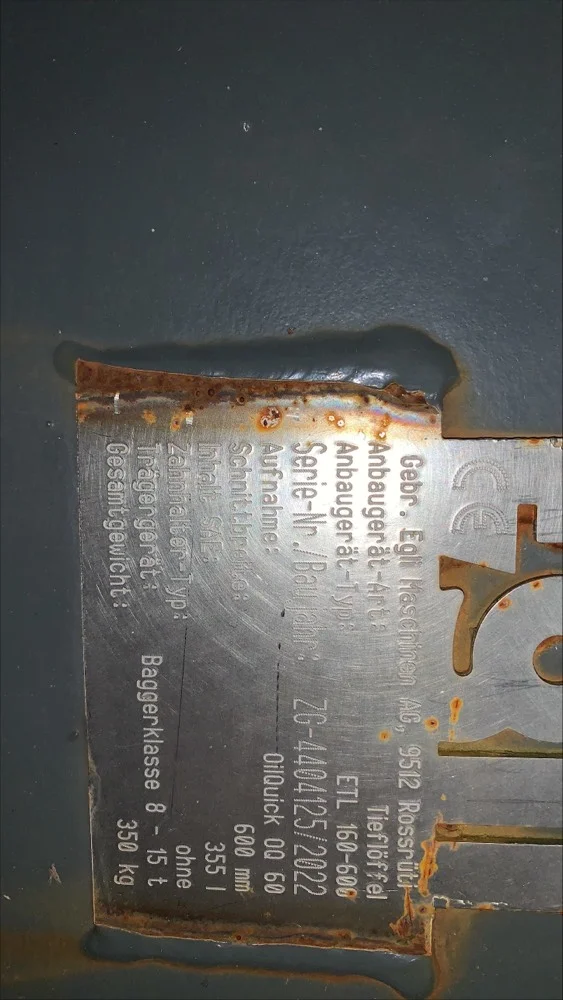 Egli Tieflöffel ETL 160-600 - OilQuick OQ 60